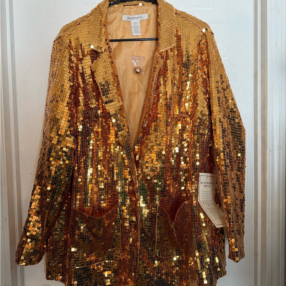 Roaman's Gold Sequin Women's Jacket